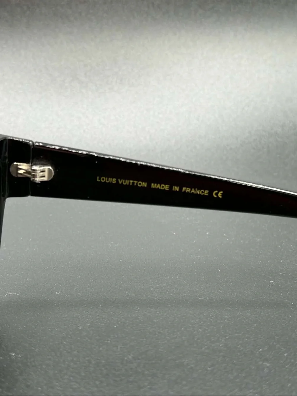 Louis Vuitton Black and Gold Rectangular Evidence Sunglasses